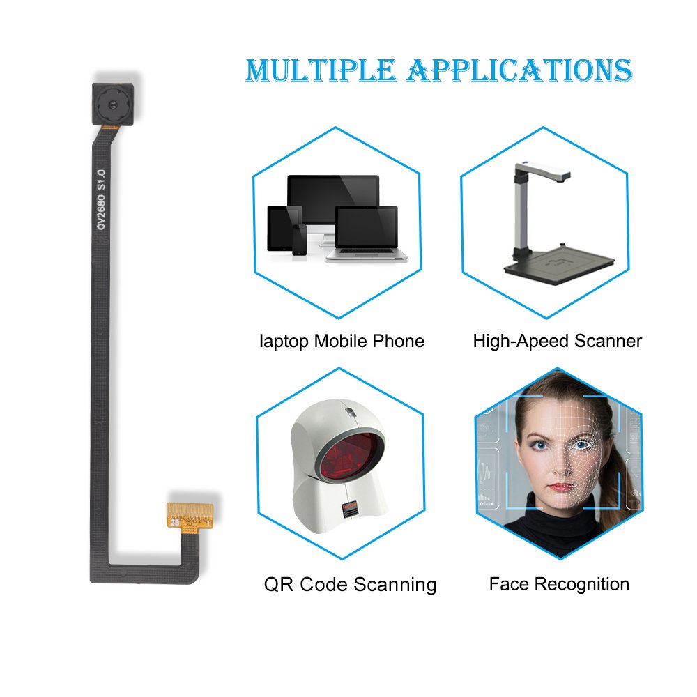 Low Power 1/5 Inch OV2680 Color CMOS 1600*1200 2-Megapixel Image Sensor Smartphones MIPI DVP Camera Module for PC Multimedia