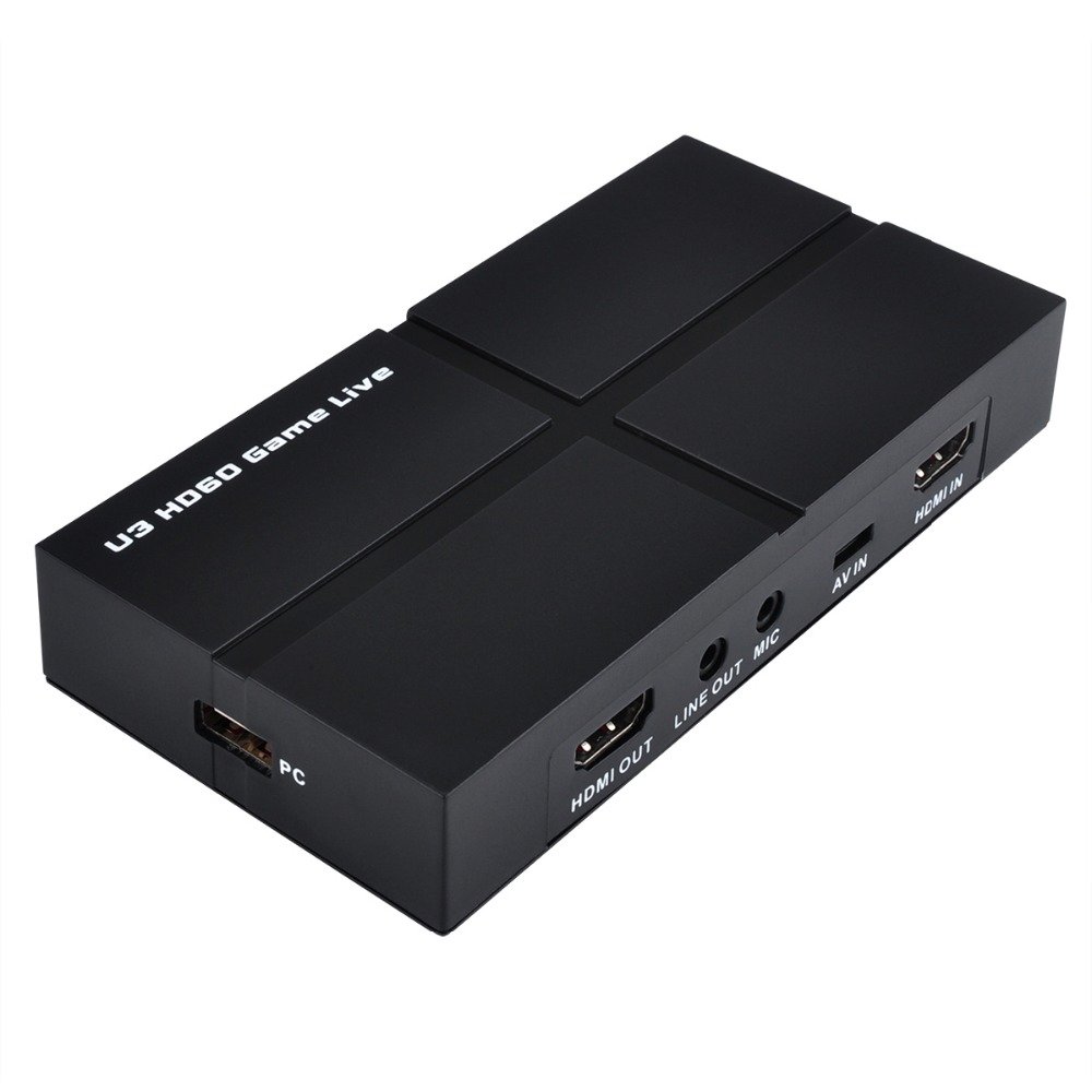 ezcap263 U3 HD60 Game Live 1080P HDMI YPBPR AV All to USB3.0 Video Capture Box Video to PC or Live Streaming with Microphone