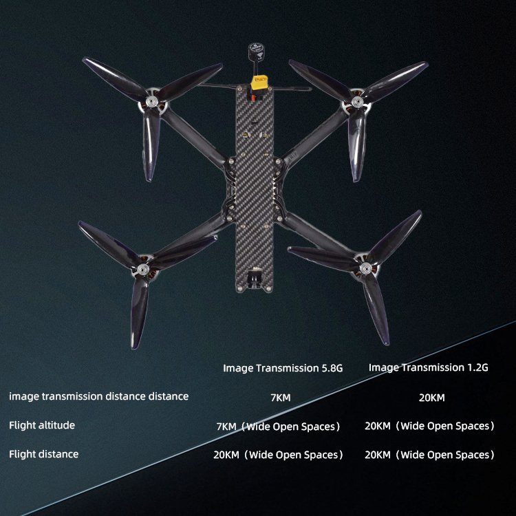 FPV Freestyle Drone 7 inch Racing UAV Professional Long range fpv with analog video transmission quadcopter drone FPV