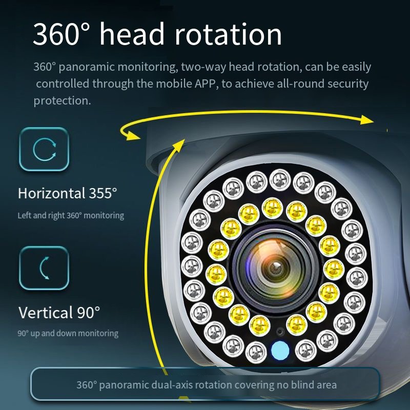 The new PTZ camera is cheap 360 PTZ rotating up and down 3MP analog closed-circuit outdoor TV camera