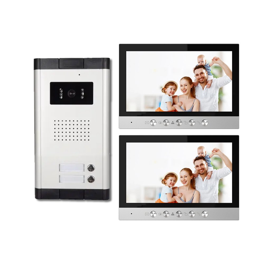 Multi Apartment Video Intercom System Night Vision Doorbell Smart Security Devices Intercom For 2 Apartment