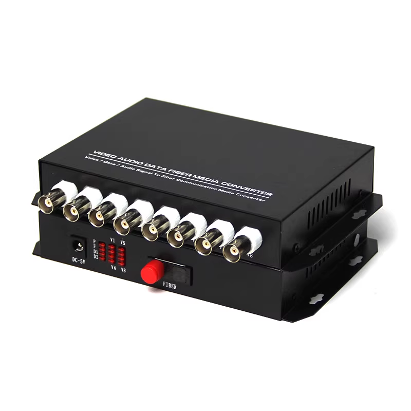 8 channel BNC Analog Video to Fiber Optic Converter Transceiver With RS485 for Analog Camera