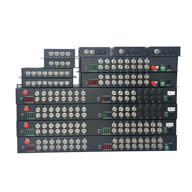 8 channel BNC Analog Video to Fiber Optic Converter Transceiver With RS485 for Analog Camera