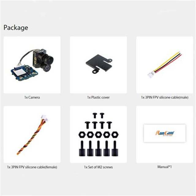 RunCam Hybrid 2 Upgraded 4K FPV and HD Recording Camera with Dual Lens FOV 145 angle Phoenix 2 Analog Sensor 128G DIY