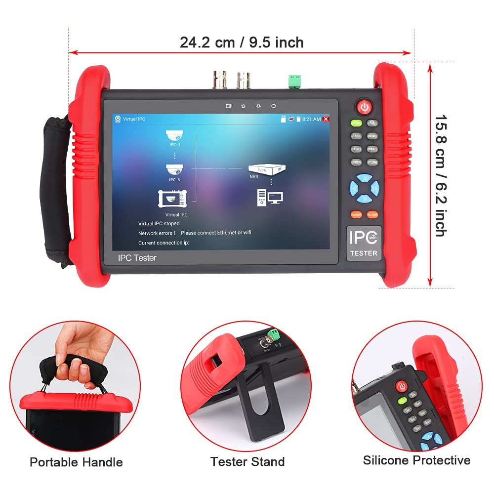 Currently new product H.265/H.264 4K IP+Analog+AHD+CVI+TVI+SDI CCTV Camera Tester with great price