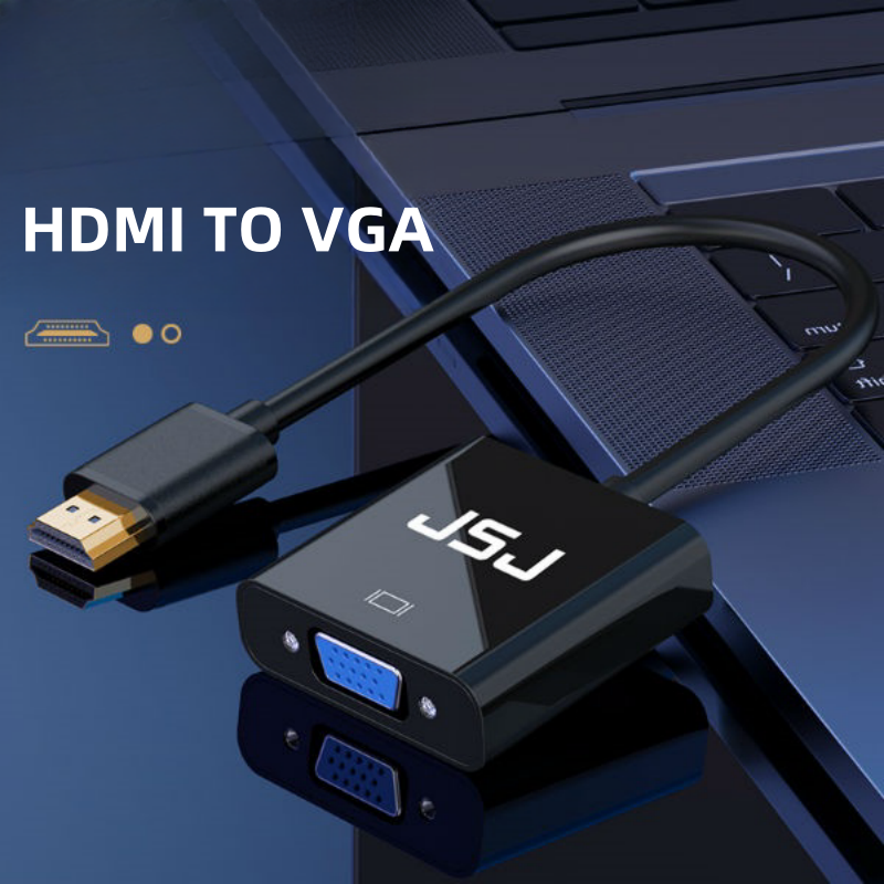 HD MI to VGA Audio Video Converter Cable Digital Analog HD 1080P Converter For DVD PS3 PC Laptop Tablet HD MI To VGA Adapter