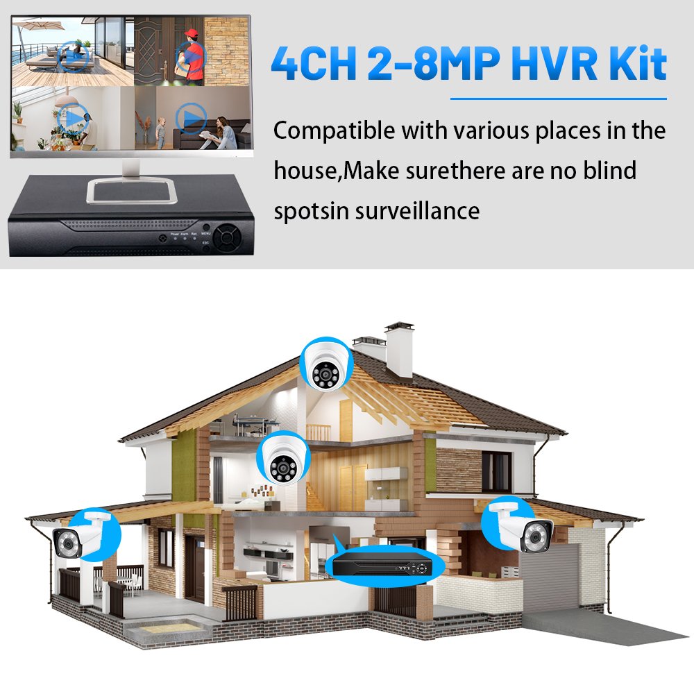 WESECUU Security Systems Video Recorder Security Camera Cctv System Camera AHD Analog Camera Popular Outdoor Surveillance Home