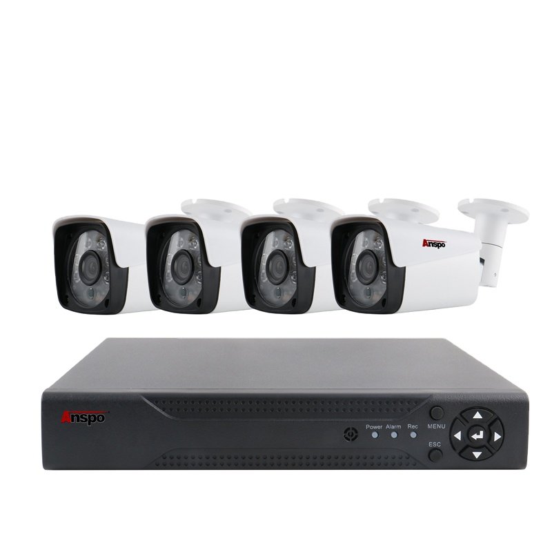 ANSPO CCTV 2MP 5MP AHD Analog Camera OUTDOOR 4 channels DVR 1080P waterproof cctv security camera system