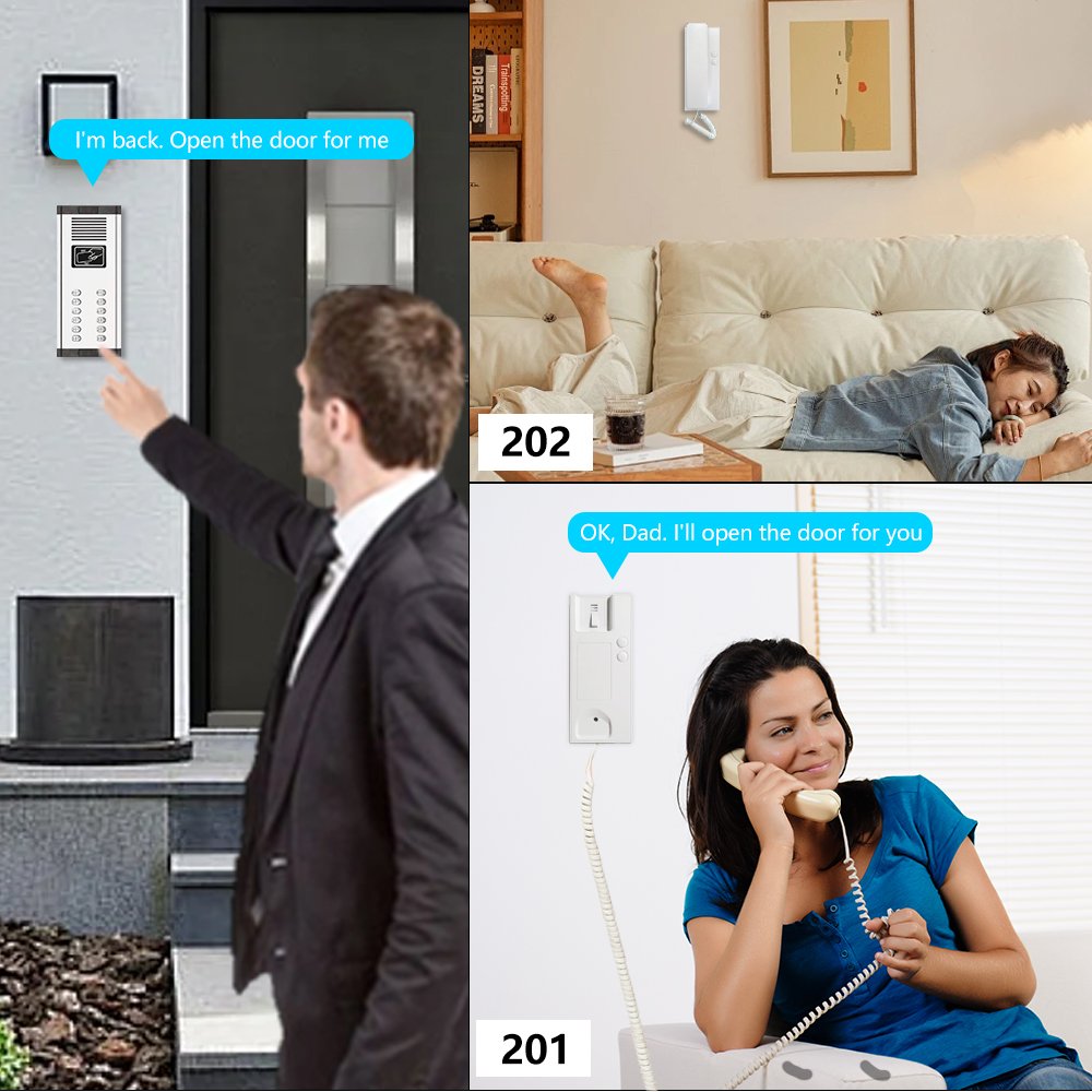 Big Promotion 2 Wire Systems Video Intercom Door 12 Apartment Intercom Kits Multi Apartment Intercom Video System
