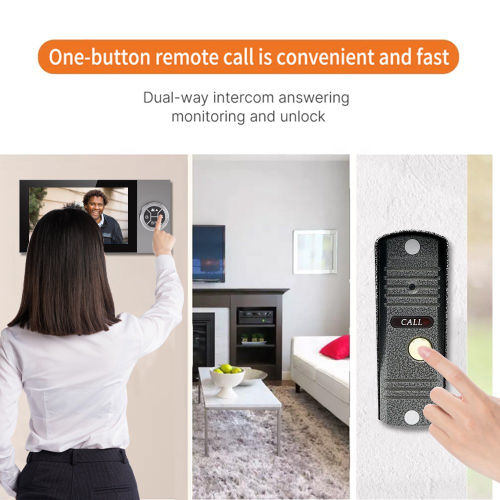 Tuya App Wifi Door Bell Video 1080p 4-wire AHD Doorbell Smart Ring Camera Doorbell with Chime for Hotel Home
