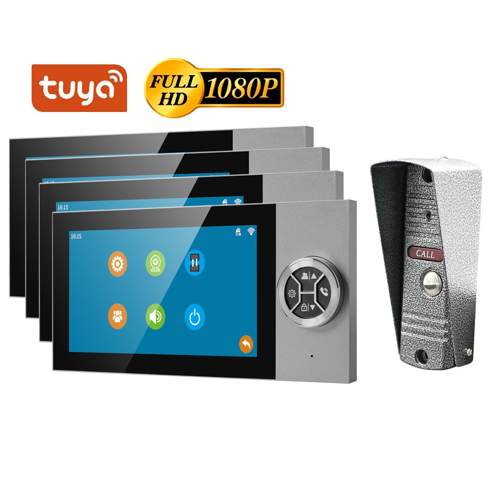 Tuya App Wifi Door Bell Video 1080p 4-wire AHD Doorbell Smart Ring Camera Doorbell with Chime for Hotel Home