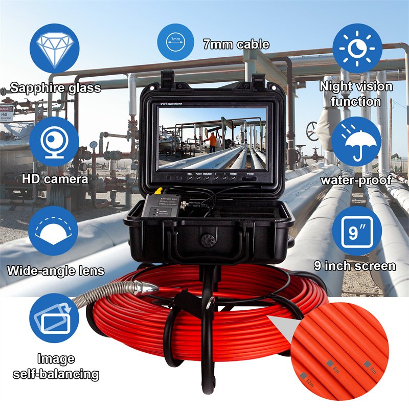 Cctv Drain Sewer Inspection Camera System Spare Parts Endoscope Pipe Inspection Camera With Counter Meter