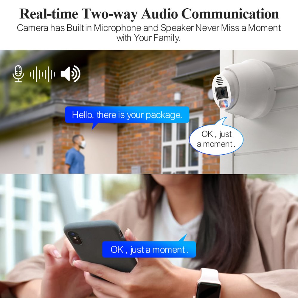 OEM weatherproof human tracking doorbell security camera 4k hd modern security camera