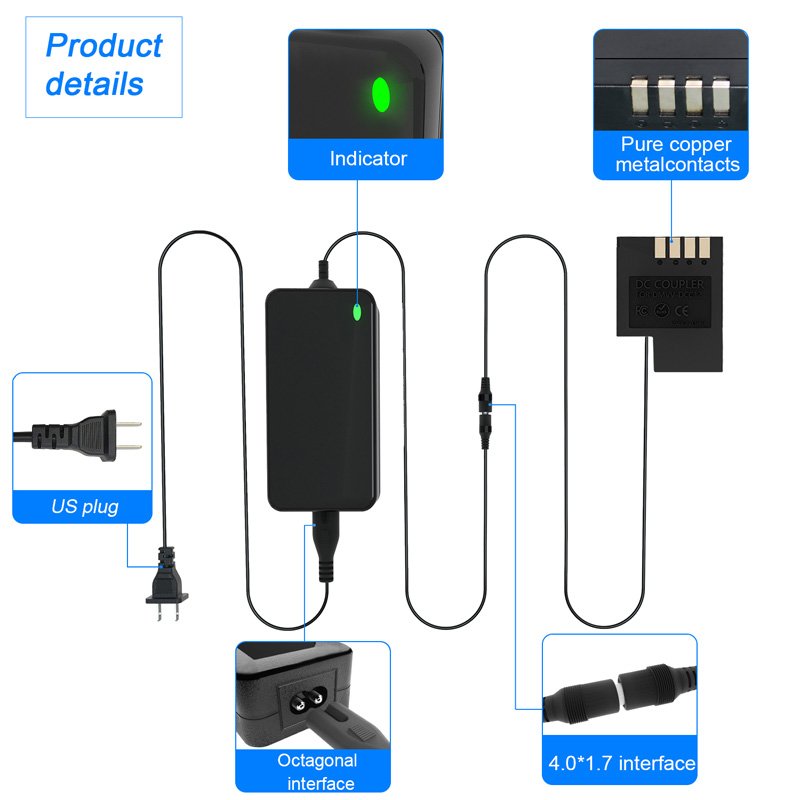 Fake Battery DCC12 BLF19E For Pana Camera External Power Adapter