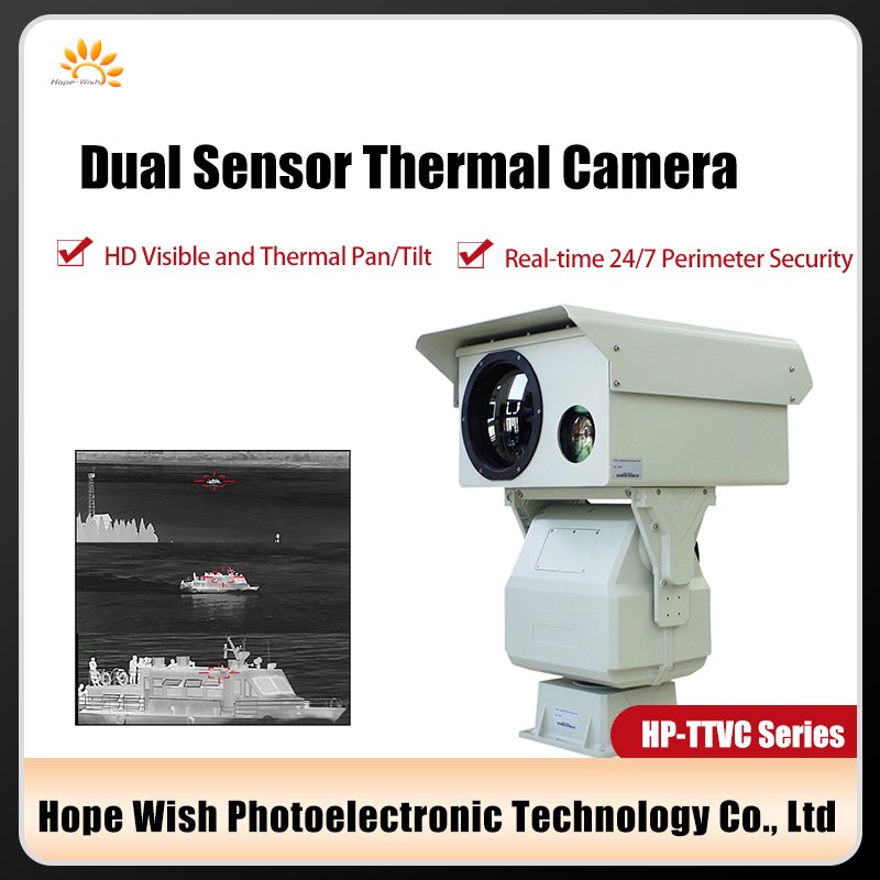 Hope-Wish 640x512 Laser PTZ Thermal Security Camera 85 Analog Perimeter Fire Detection System