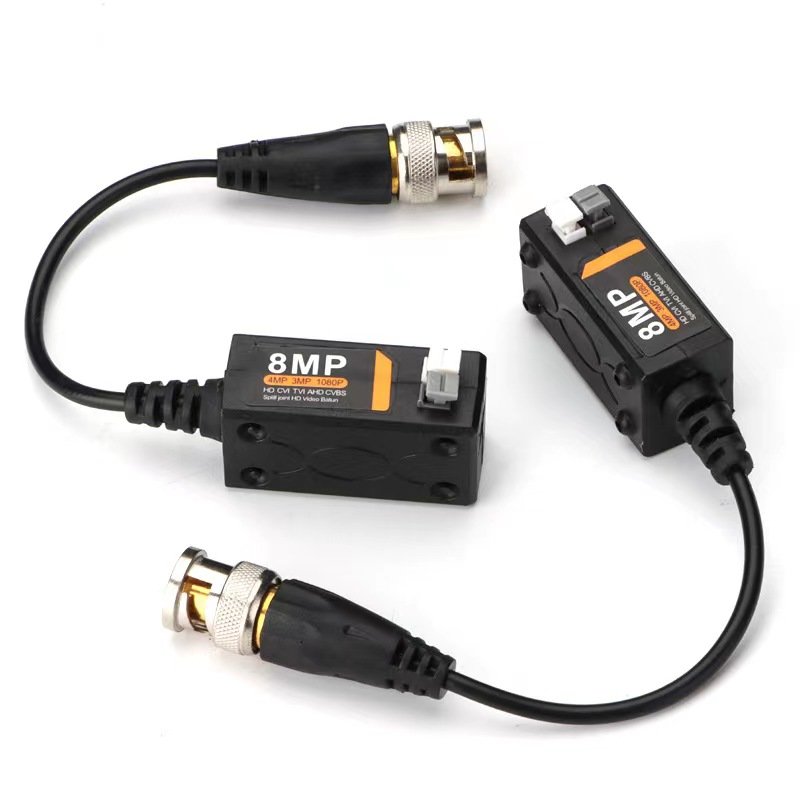 Video balun 2mp 5mp 8mp Twisted pair transmitter 600M camera video BNC connector