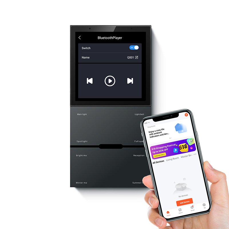 4 Inch Multi-Functional Touch Screen tuya Smart Home Control Panel WiFi Central Controller For Scenes Wall Music Amplifier