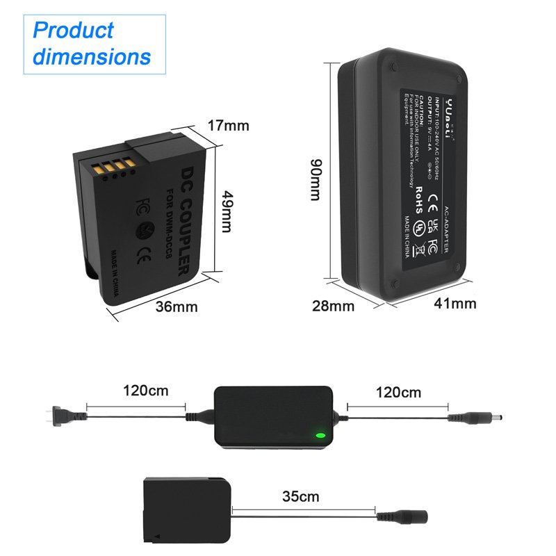 Fake Battery DCC8 BLC12 For Pana Camera External Power Adapter