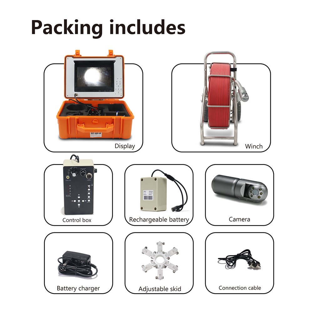 Factory side view inspection camera 360 degree rotation camera with self-leveling