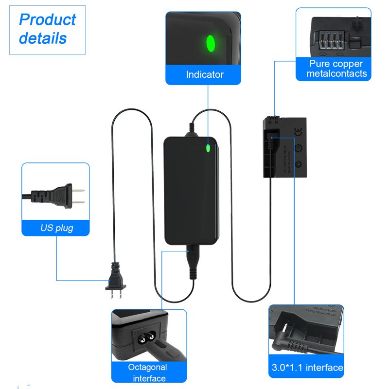Dummy Battery Kit DR-E8 LP-E8 For Canon Camera External Power Adapter