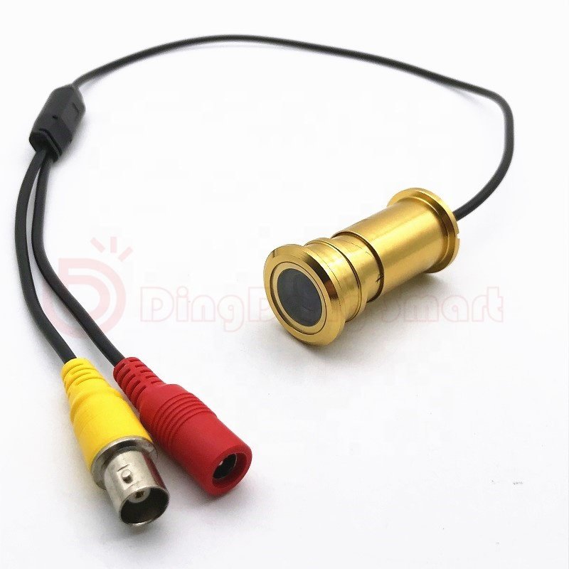 Mini Gloden EyeHole 1080P Video AHD Camera Brass PeepHole Viewer Detachable Door Camera cctv camera