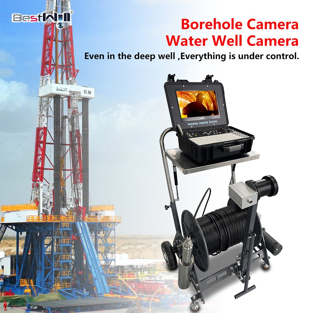 Factory waterproof 300m 200m borehole camera water well camera underwater well inspection camera