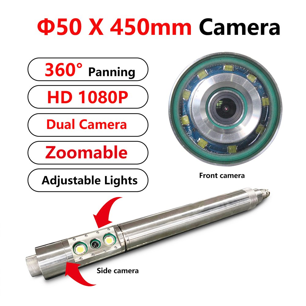 Factory waterproof 300m 200m borehole camera water well camera underwater well inspection camera