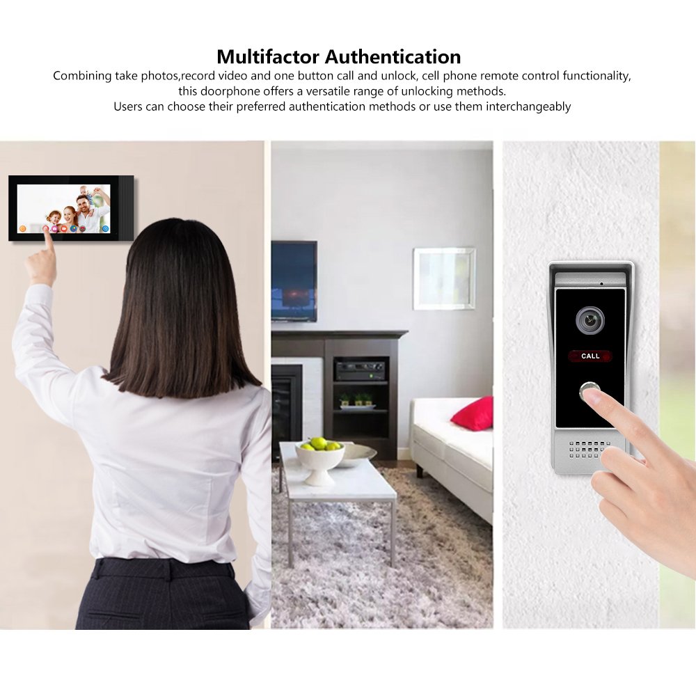 Tuya Smart Wifi Video Doorbell7 Inch Ahd Screen App Intercom Visual Intercom System With 1080p Hd Camera