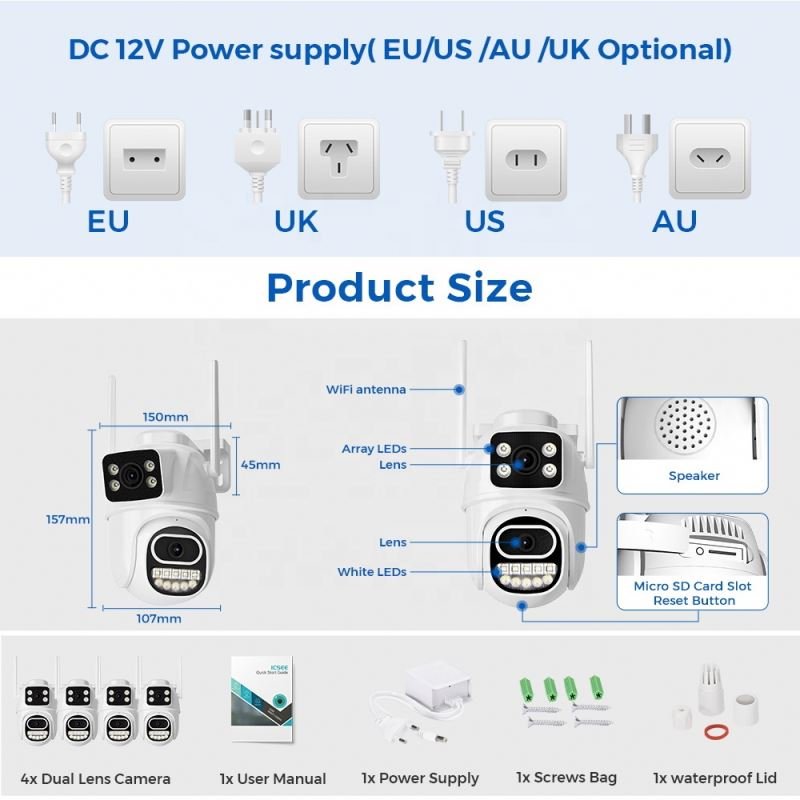 Kit Of 4 Analog Security Cameras Camera Surveillance Extrieure 4K Zoom Korean Cctv Nvr Koreancctvmanufacturers Manufacturers