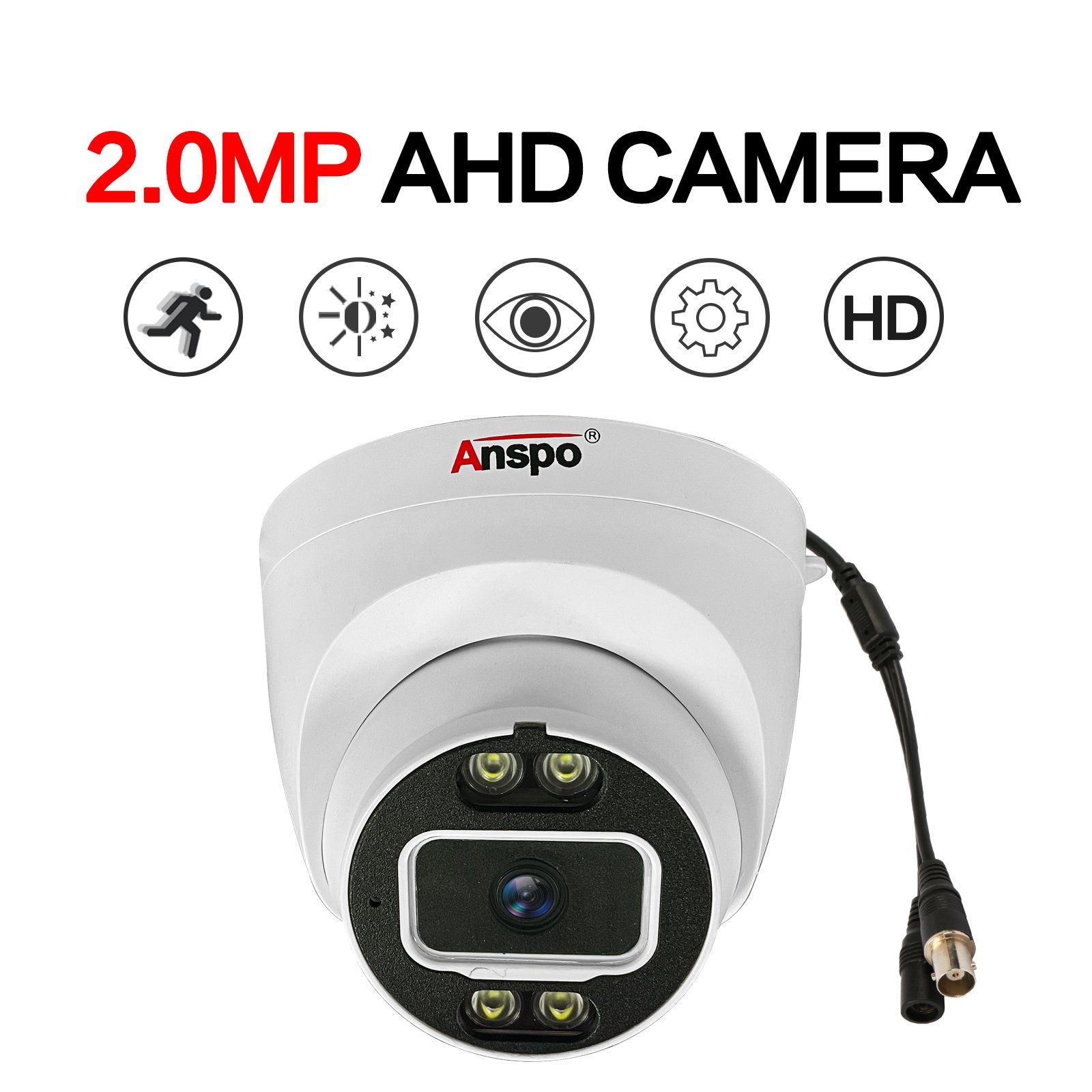 Night Vision 2MP Dome Camera Array Led Full HD 1080P Starlight AHD Turret Camera