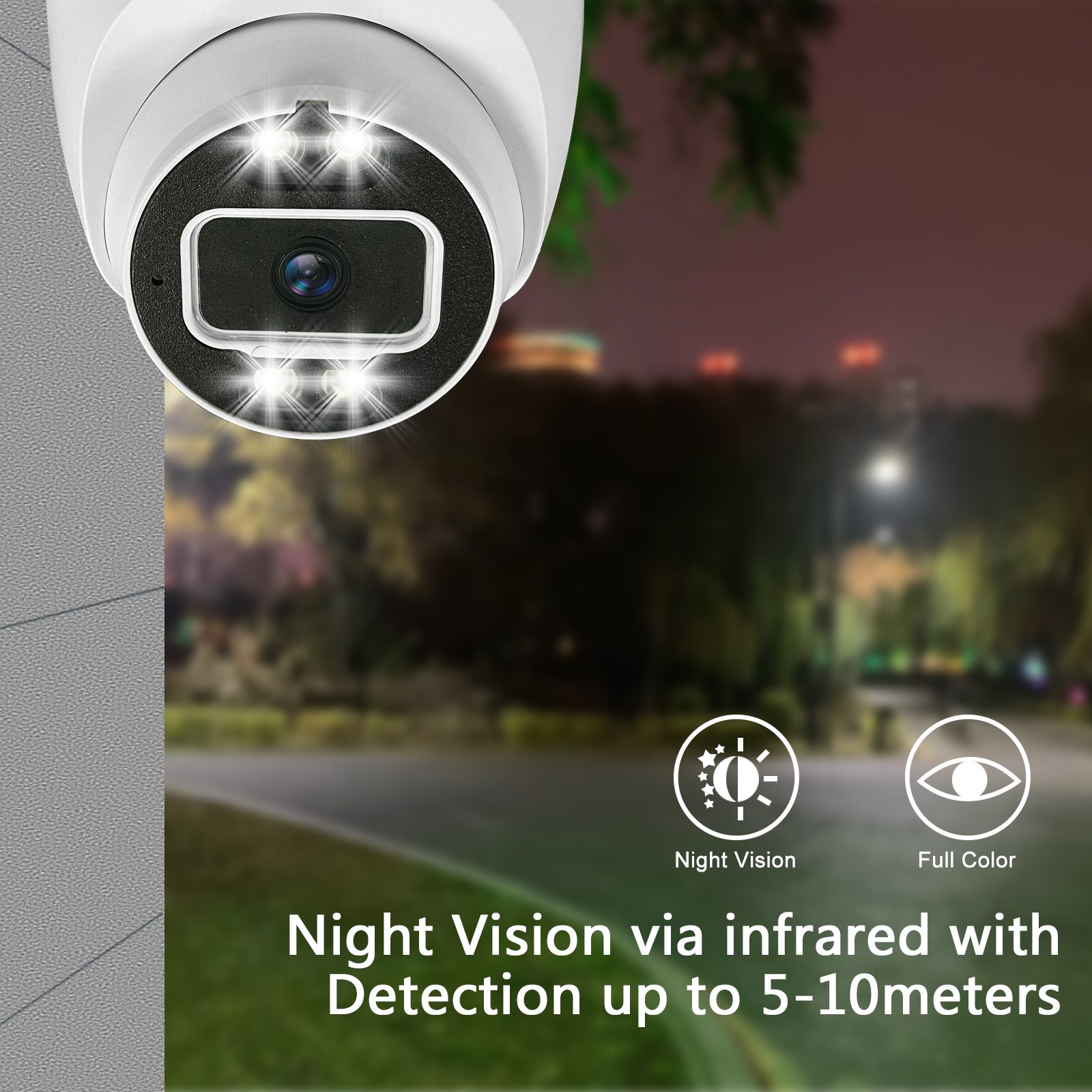 Night Vision 2MP Dome Camera Array Led Full HD 1080P Starlight AHD Turret Camera