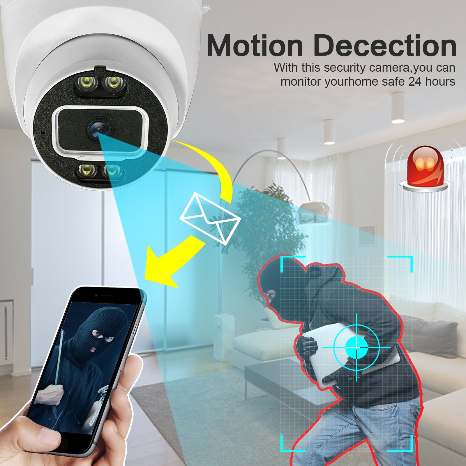 Night Vision 2MP Dome Camera Array Led Full HD 1080P Starlight AHD Turret Camera