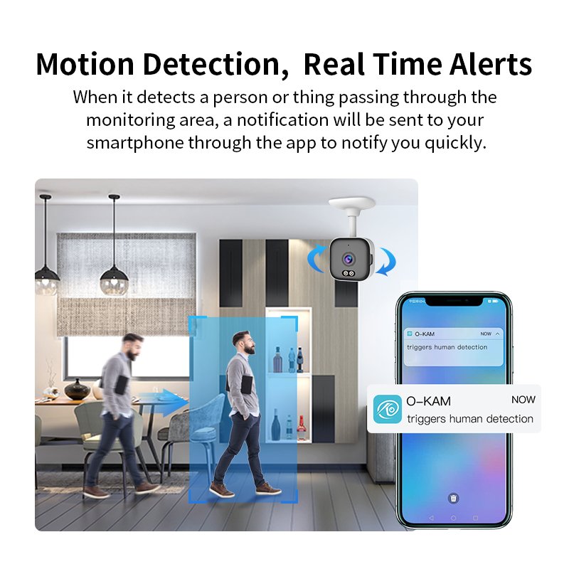 Wide-Angle Innovative Real-Time Network Camera with 360 Angle Adjustment Color Night Vision for Comprehensive Home Security