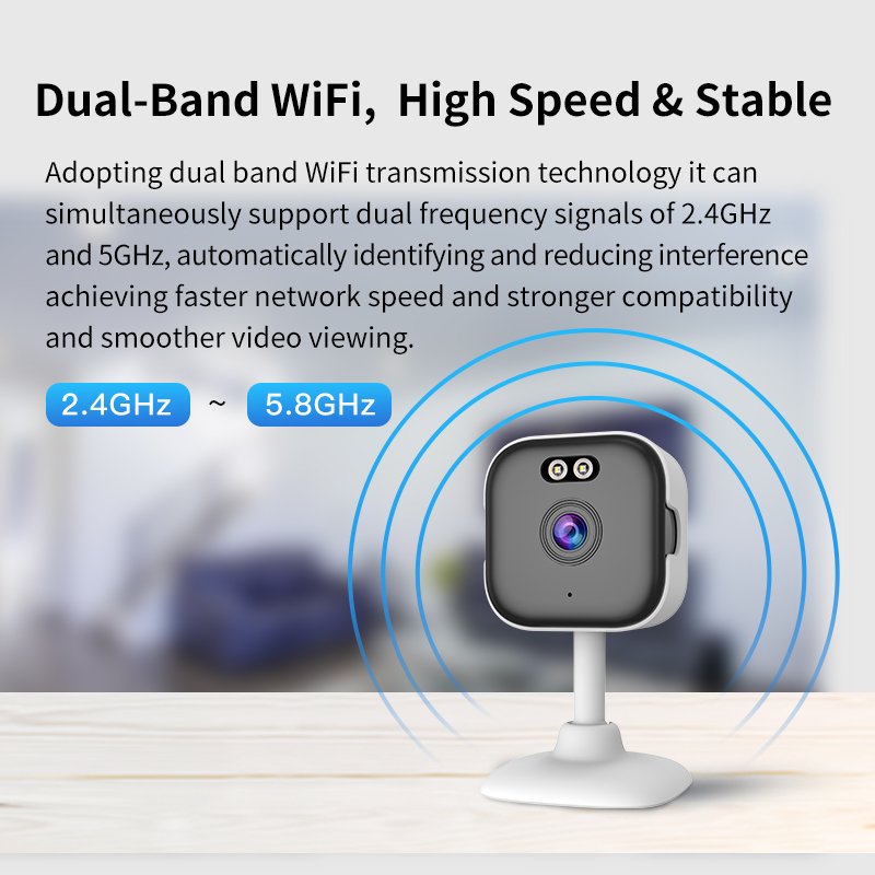 Wide-Angle Innovative Real-Time Network Camera with 360 Angle Adjustment Color Night Vision for Comprehensive Home Security