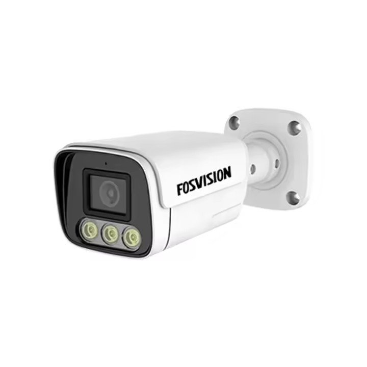 Fosvision 5MP outdoor waterproof CCTV TVI AHD coaxial audio camera full color night vision HD camera with warm light