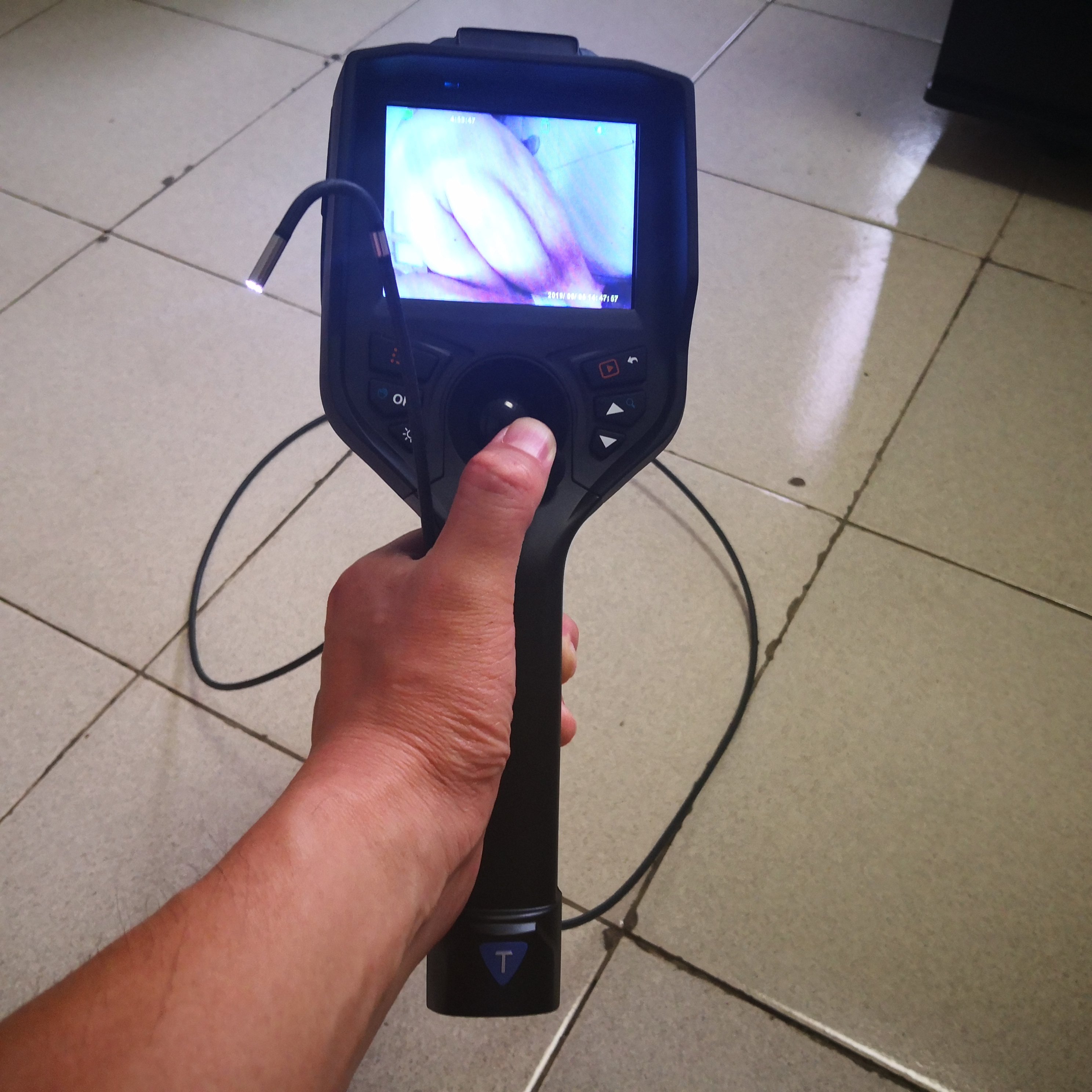 Portable Industrial Video Endoscope Analog camera with 6.0mm Camera Lens 360 Degree Joystick View