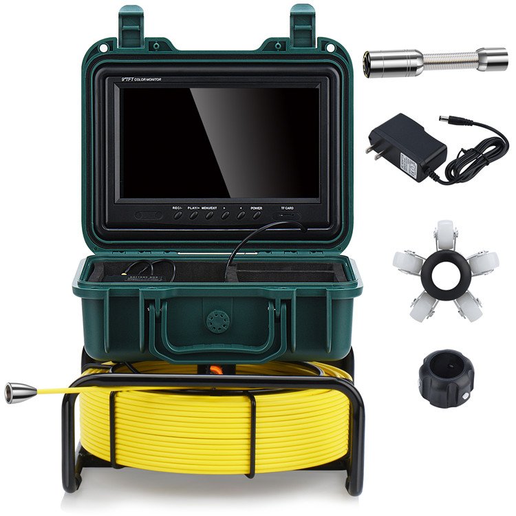 20M Cable 7 Inch Wireless Manhole Pole Waterproof Cctv Endoscope Video Sonde For Sewer Pipe Inspection Camera