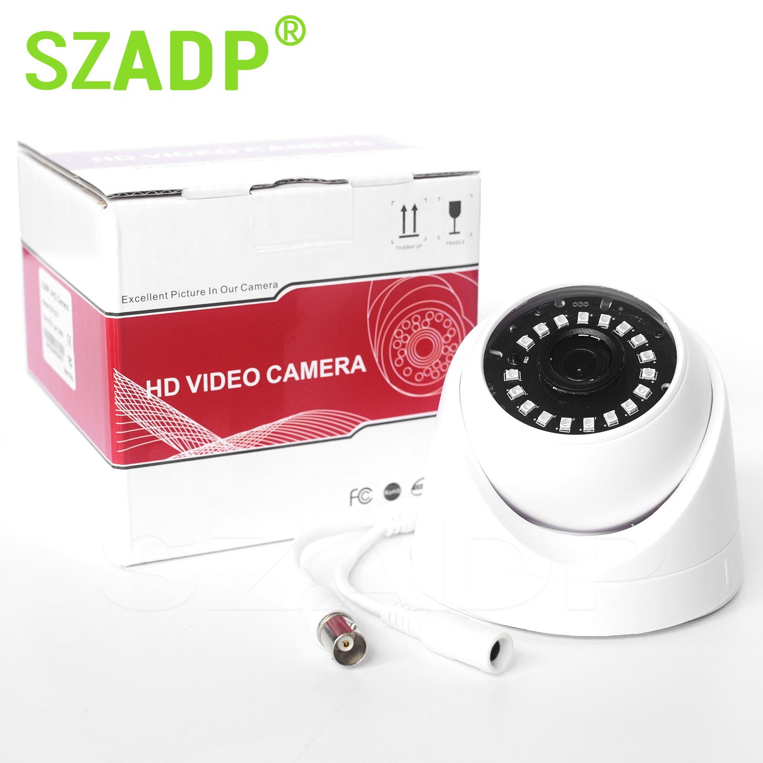 CCTV Analog Camera AHD Full Color CCTV Surveillance Indoor Plastic Dome Security Video Camera Wired Analog Camera 1080P