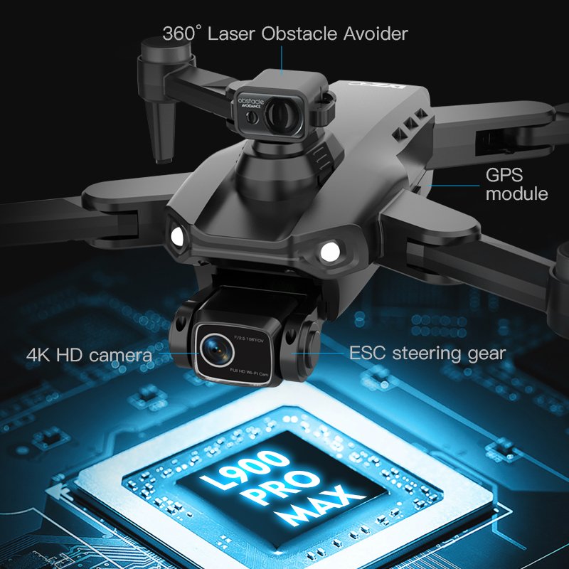 L900 Pro Max Racing Drone Camera Quadcopter Max 15 Minute Fly Mini Drone 4K Professional