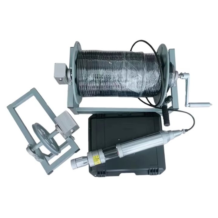 100m Hand-crank Dual Cameras Deep Well Camera With Depth Counting Function 360-degree Rotation of 73mm camera for 100m Pipe