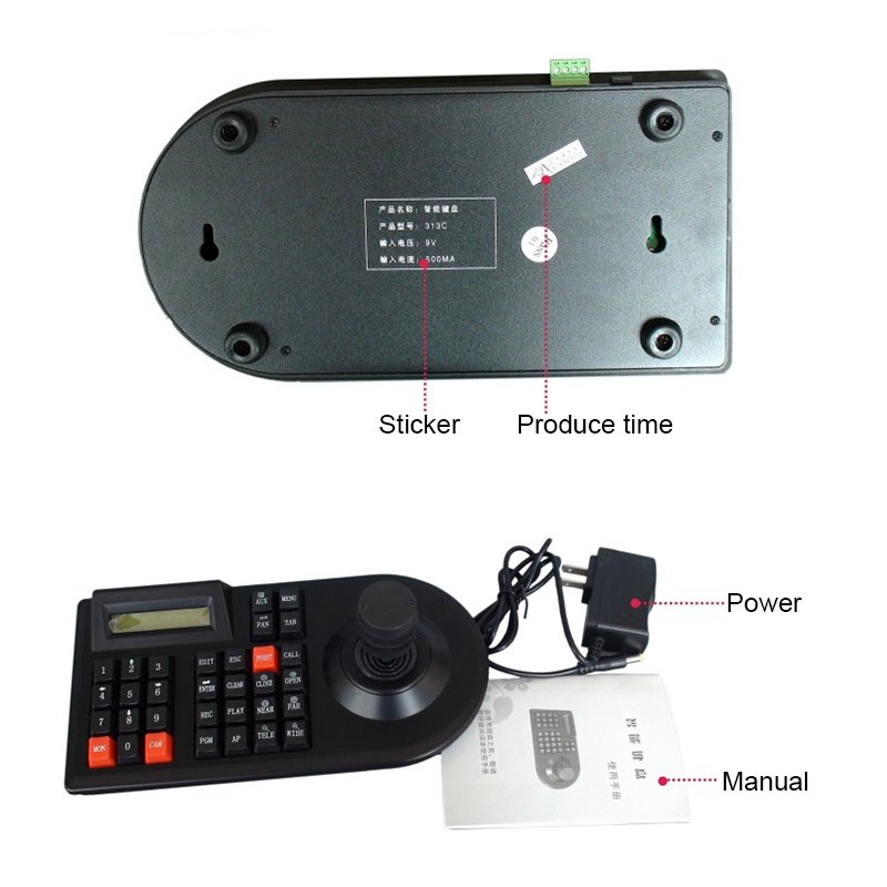 PTZ Control 3D Keyboard Joystick for Analog CCTV Camera RS485 3Axis Accessory