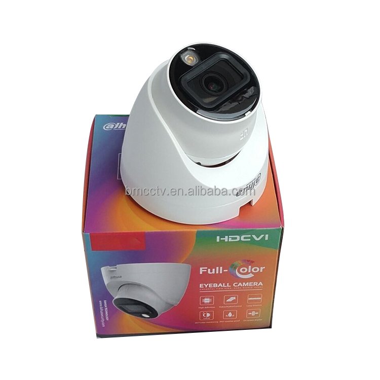 Quick-to-install Eyeball Camera HAC-HDW1509TLQ-A-LED Built-in Mic Dahua 5MP Full-color HDCVI Camera