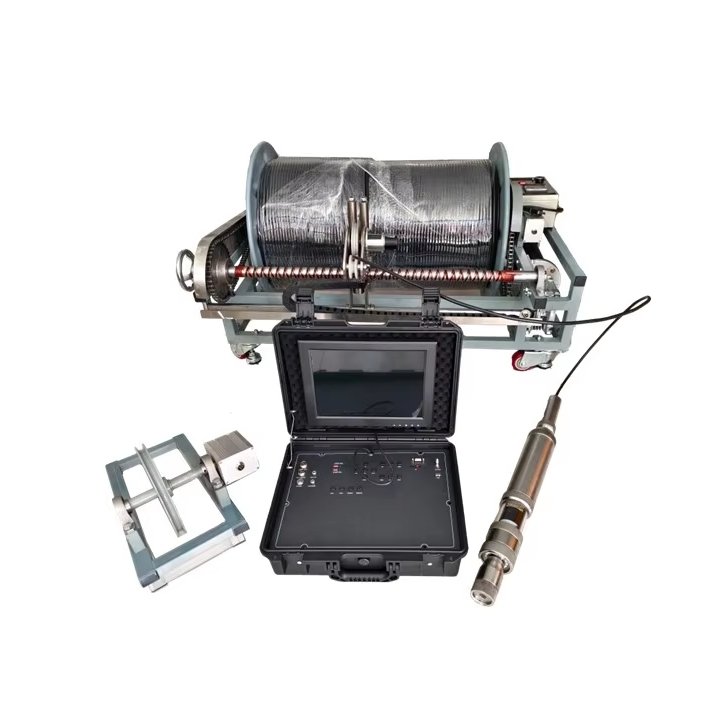 300m Well Camera for Pipe Inspection 73mm Dual Cameras Electric Standard Model with Cable Routing Deep Well Inspection Camera