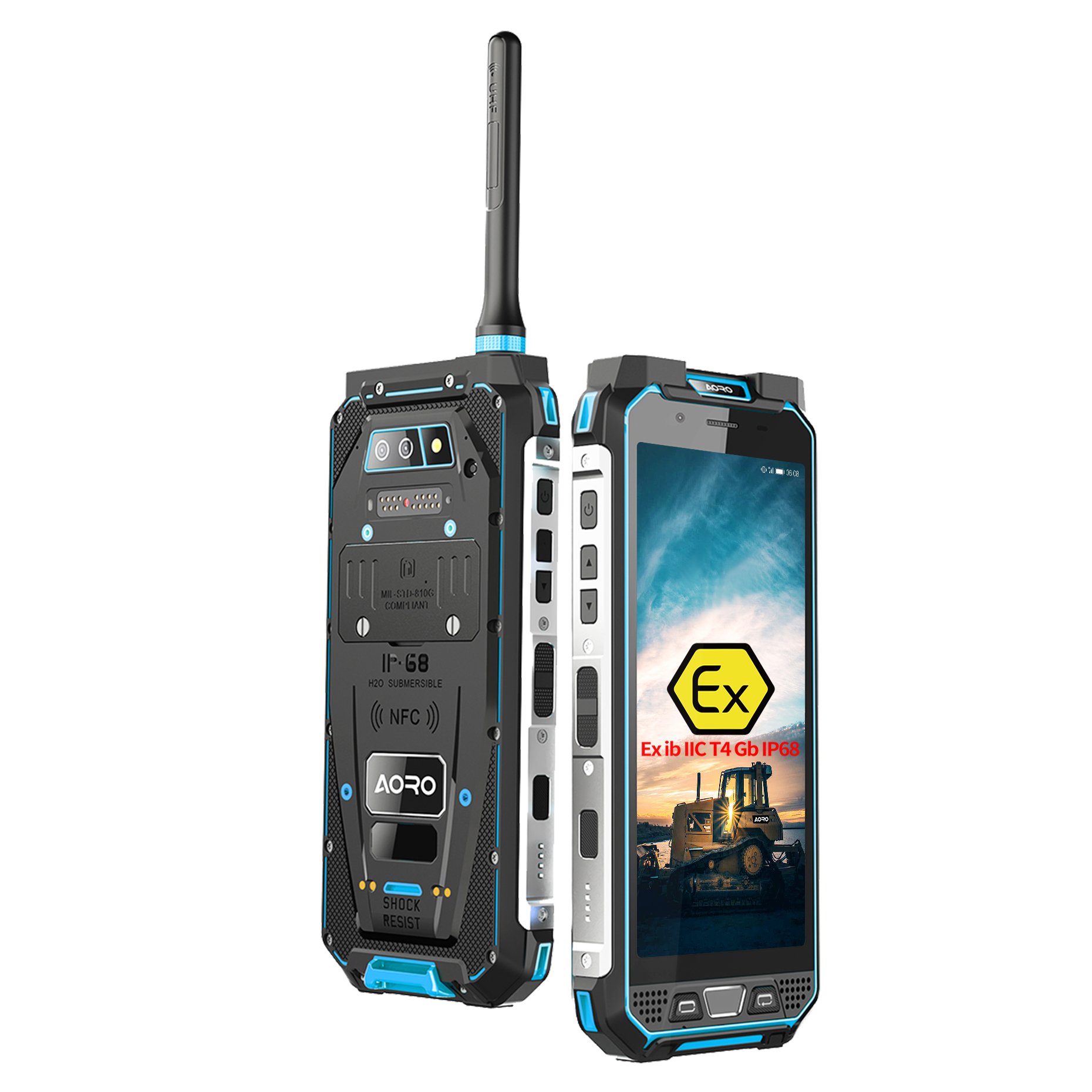 unbreakable Atex Zone1/Zone2 dmr mobile phones vhf radio with lte phone