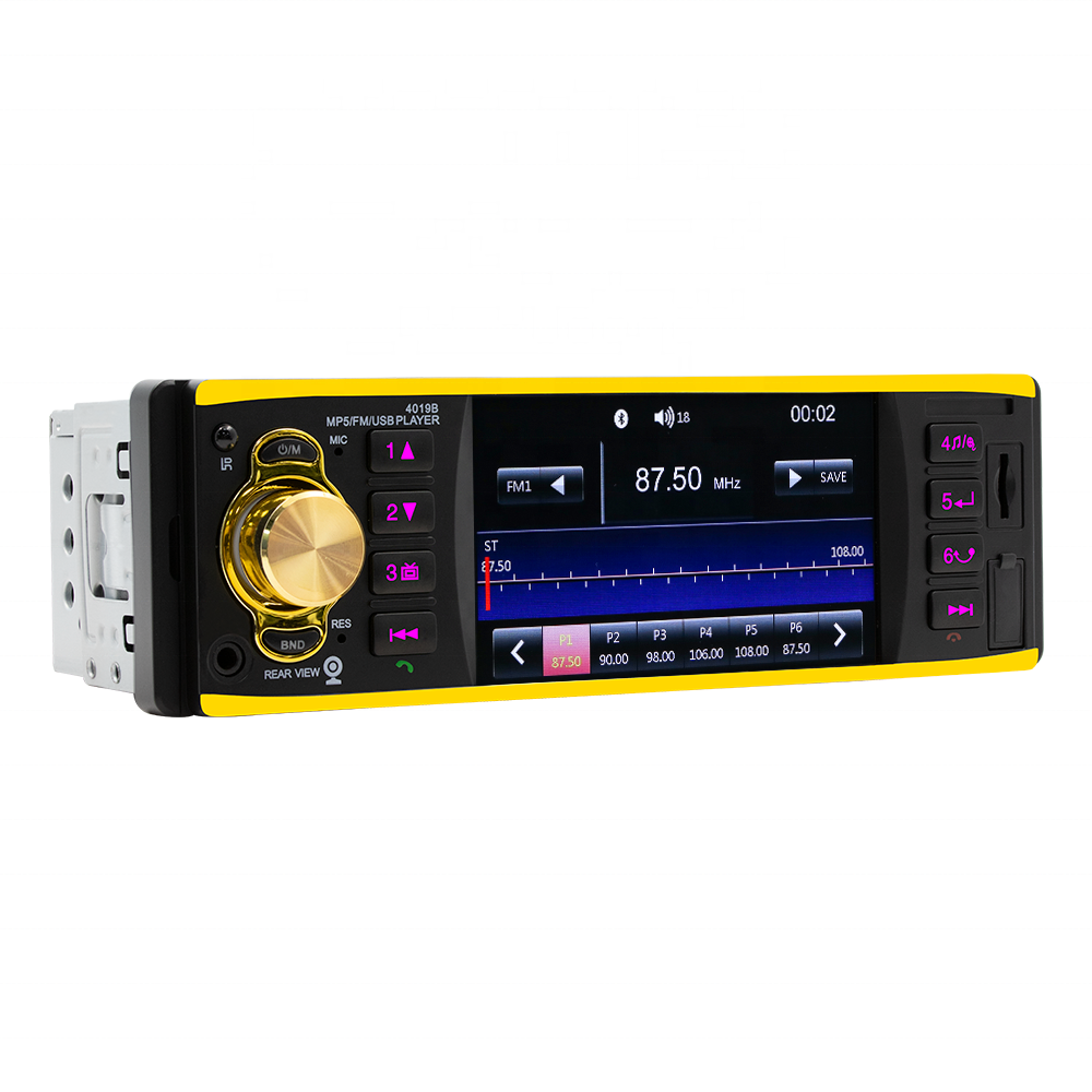 Car MP5 Player 4019B 4.1 Inch 1 Din Car Radio Blue-tooth Video MP5 Player with Rearview Camera One Color with 8-LED Rear Camera
