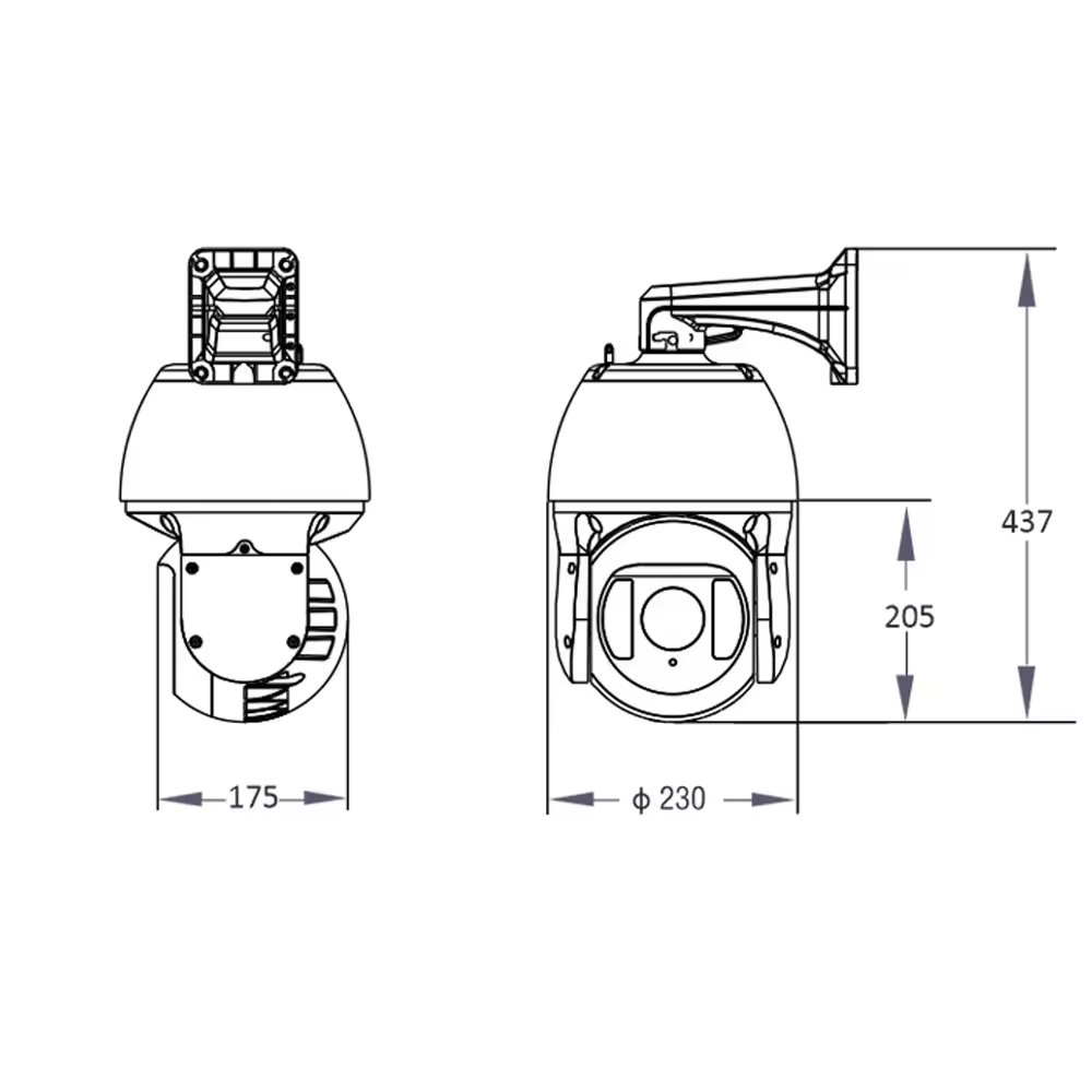 Full HD 36X 30X 5MP 4 INCH AHD CVI TVI CVBS hybrid 4 IN 1 Analog IR Infrared Laser Outdoor High Speed Dome Camera Ptz