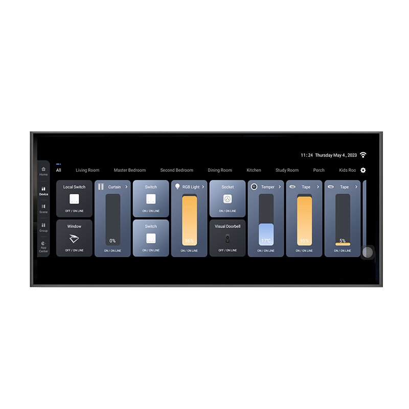 12 inch Touch Control Panel Gateway with audio Music Play Light-dimmer android 11 smart home central control panel smart home