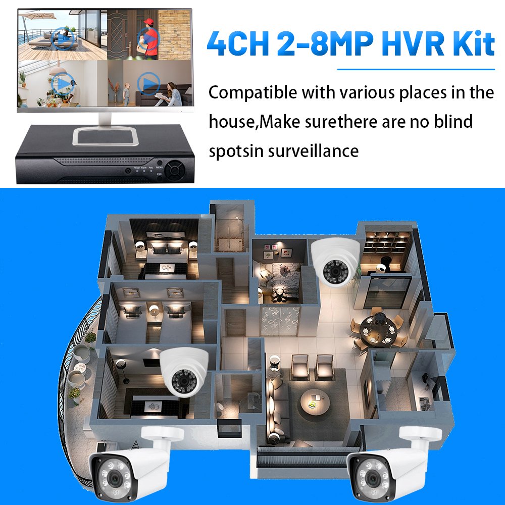 WESECUU OEM ODM wholesale prices cctv system camera night vision AHD analog camera 4ch kit