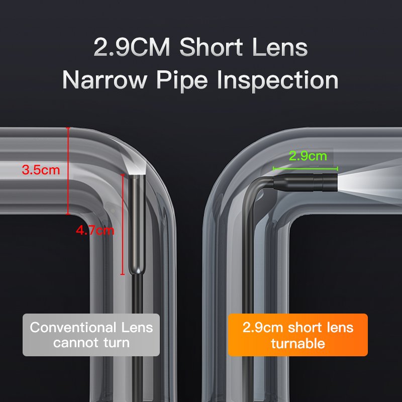 10m 20m 30m Analog Camera Industrial Video Endoscope 8mm Borescope Camera Pipelines Inspection for Sales