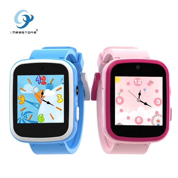 CTW11X High quality wholesale educational kid smart watch toys for school kids girls pink with DIY dial background reminders